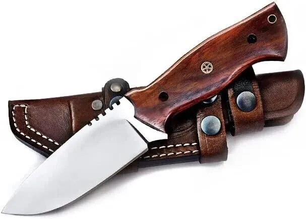 Buy Fixed Blade Bush Knife With Horizontal Belt Sheath | Ottoman Swords