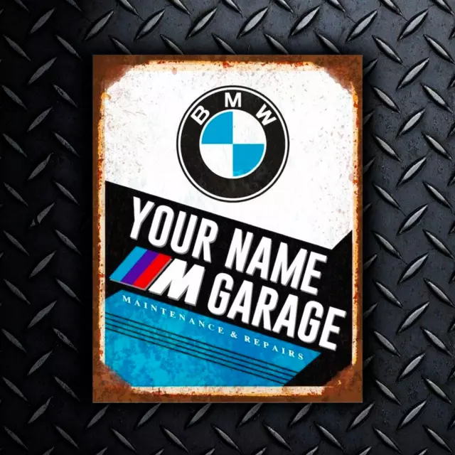 Personalized metal sign garage Parking sign BMW personalised sign BMW M series