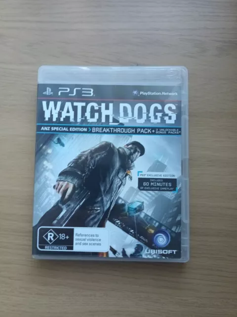 Watch Dogs (WatchDogs) Sony PlayStation 3 PS3 Game Complete with Manual AS NEW