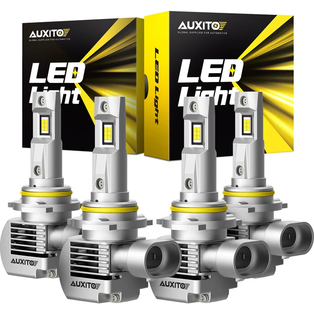 AUXITO 9005 9006 LED Headlights Kit Combo Bulbs Hi/Lo 30000lm 6000K Plug&Play
