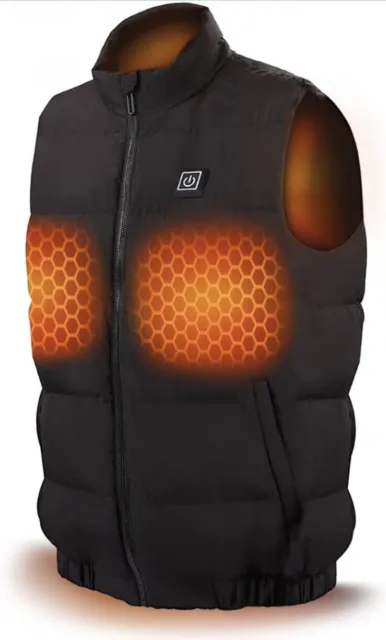 Heated Vest Jacket for Men & Women 2XL, Included: USB Rechargeable Battery Pack