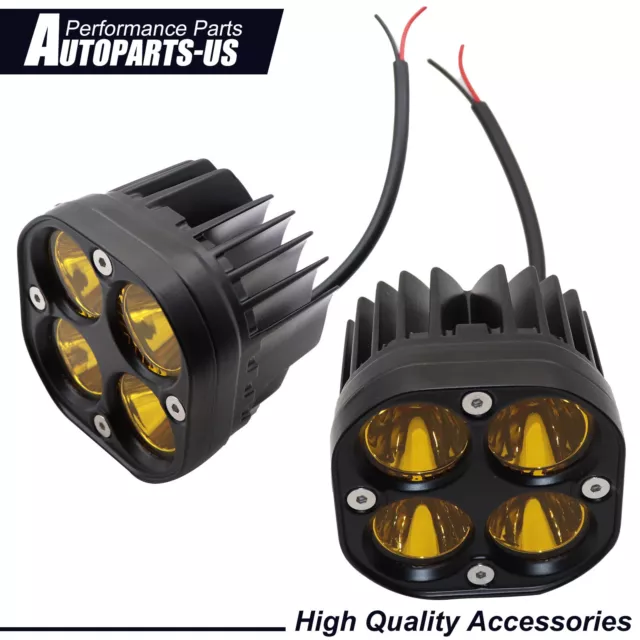 2 X 3inch 80W LED WORK LIGHT spot Cube Pods Driving Amber Fog Offroad Truck Boat