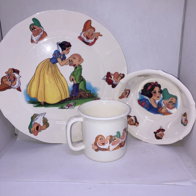 DISNEY SNOW WHITE And Seven Dwarfs Vintage By Selandia, Cup,Bowl