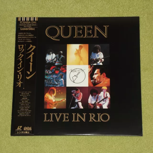 QUEEN Live In Rio 1985 - RARE 1998 JAPAN REISSUE LASERDISC + OBI (TOLW-3275)