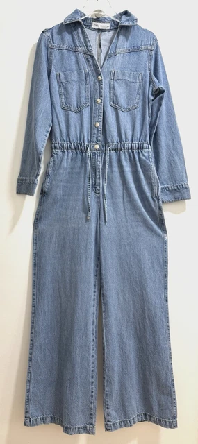 Denim Jumpsuit Zara Tuta Blu Tuta Lunga Salopette Jeans Corta Zara