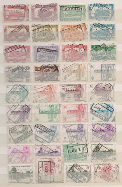 Eisenbahnpaketpost Belgien /Collection Timbres Belgique  Colis Postaux 2scans