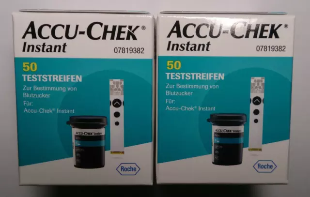 100 Accu-Chek Instant Teststreifen Blutzuckerteststreifen 06.2025, bitte lesen!