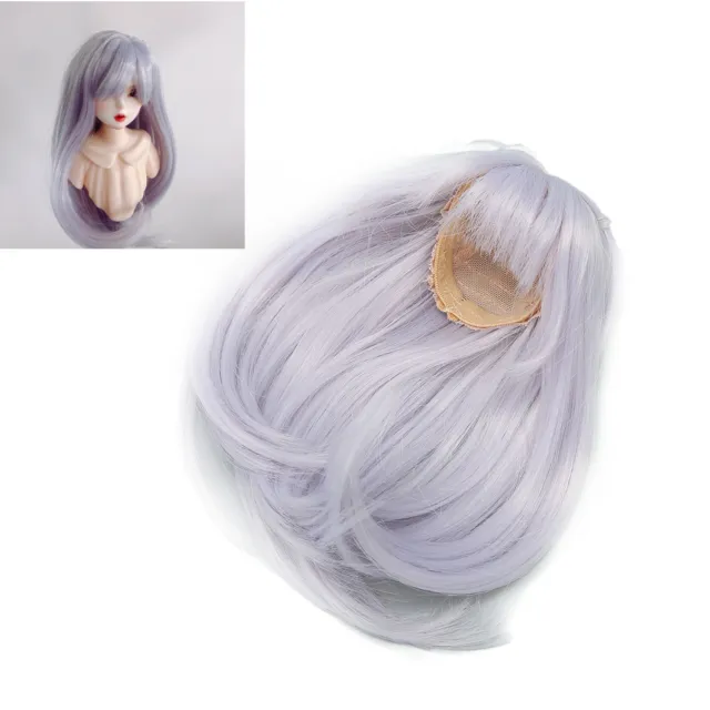 (Blue)1/6 Doll Wig 6 Long Straight Hair Wigs For Silk For Bjd High Temperature
