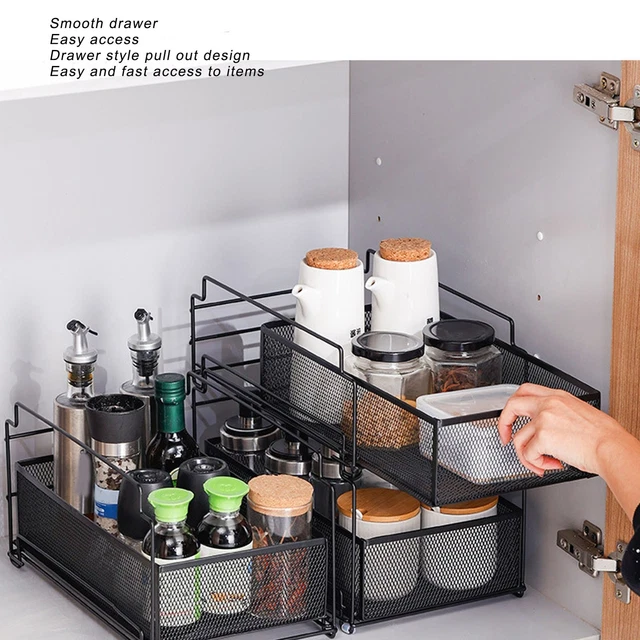 Tiroir De Rangement De Cuisine Panier Rack Etagère De Cuisine Multicouche BD