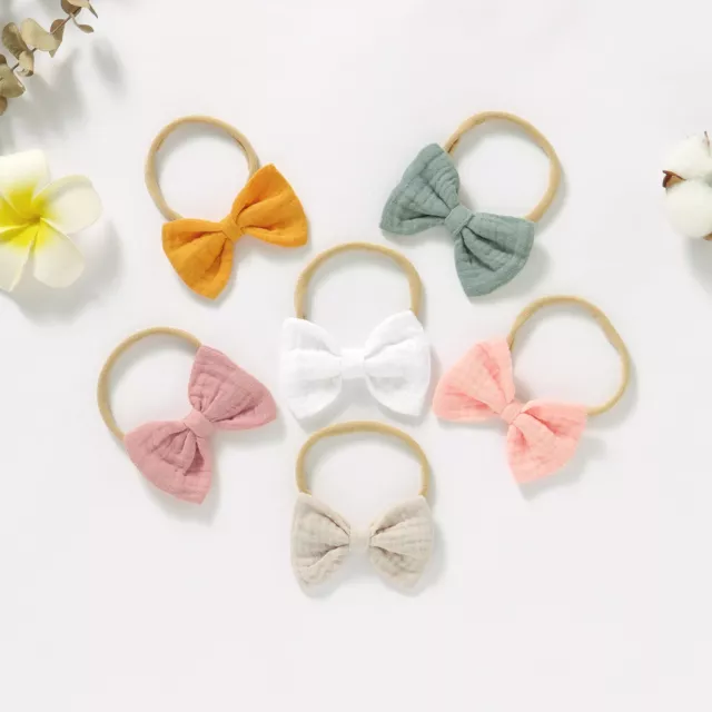 Super Soft Organic Cotton Newborn Baby Girl Toddler Bow Headband Shower Gift