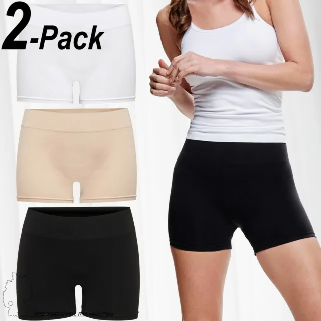 ONLY Women Mini Shorts Leggings 2-Pack Fitness Cycling Short Hotpants ONLVICKY