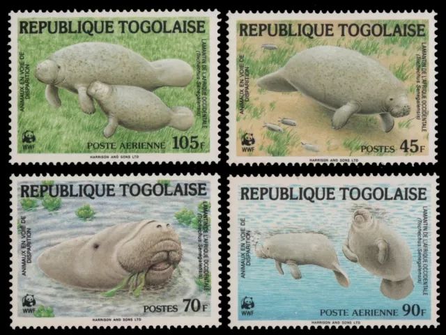 Togo 1984 - Mi-Nr. 1763-1766 ** - MNH - Seekuh / Manatee