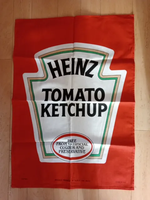 Heinz Tomato Ketchup Tea Towel. Vintage, Original, New, Cotton.