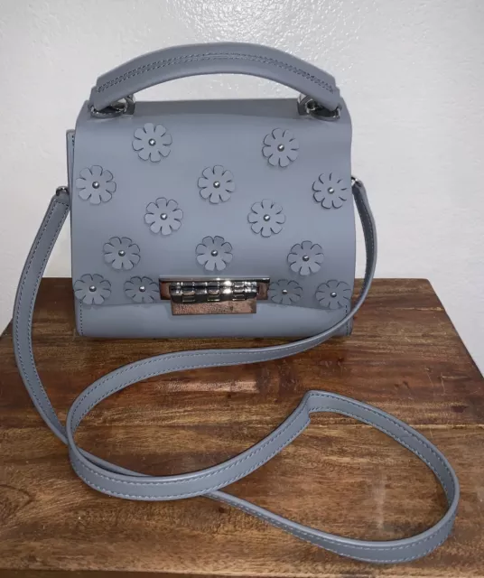 ZAC Zac Posen Floral Blue Purse Bag