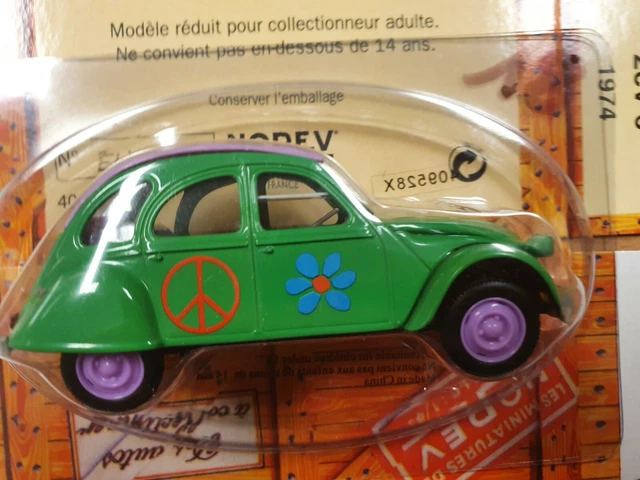 Citroën 2CV 6 Hippie 1974 - Modèle Réduit 1/43 Norev/Hachette | Boîte D'origine