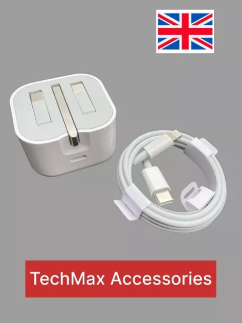 Genuine 20W USB Type C PD UK Power Adapter Plug Fast Charger For Apple iPhone