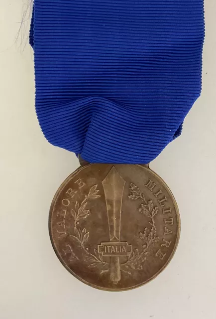 WWII Italian Al Valore Militare medal RSI Italian Social Republic. Bronze.