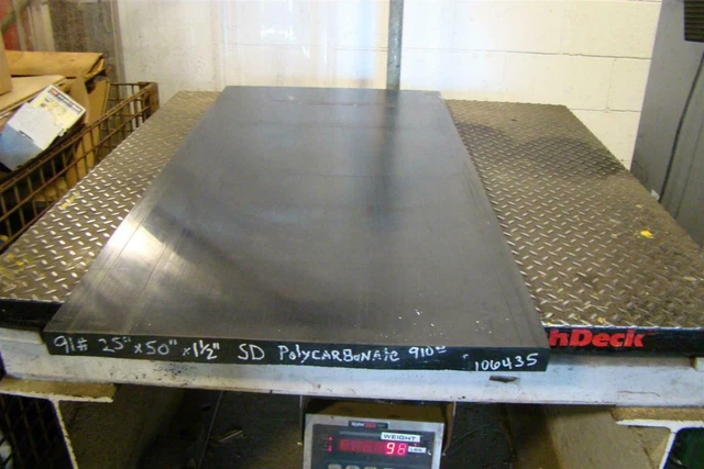 3.8cm SD Policarbonato Nero Foglio 63.5cm x 127cm
