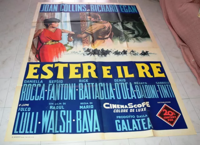 Manifesto 4F Ester E Il Re Joan Collins Richard Egan Folco Lulli Mario Bava