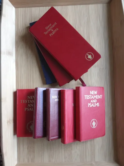 New testament & psalms job lot 8 books vintage holy book bundle Christian faith
