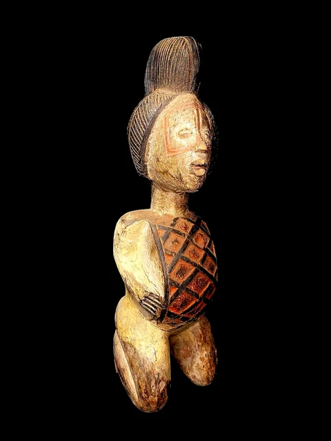 African figure African Tribal Art Wooden Carved Authentic Igbo altar figure-6524