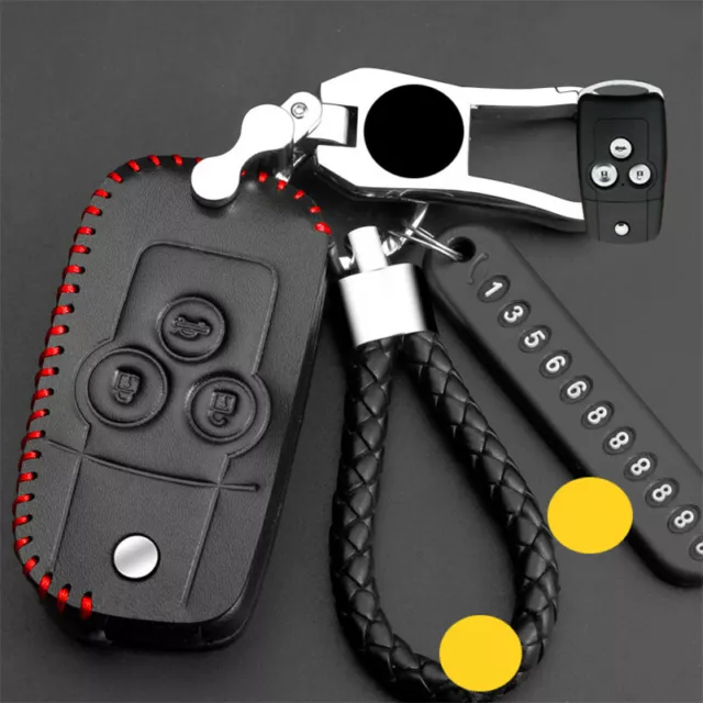 For Honda Accord Civic CRV CRZ Leather Car Remote Key Case Cover Holder FOB Bag