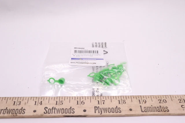 (100-Pk) Westward Grease Fitting Cap Green 55/64" 52NZ18