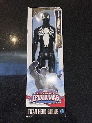 New Marvel Ultimate Spider-Man Titan Hero Series Black Suit SpiderMan Figure 12"