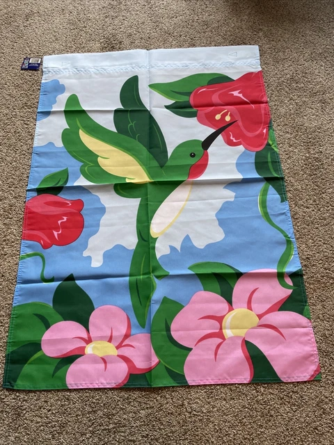 Meadow Creek Hummingbird Garden Flag 41x29