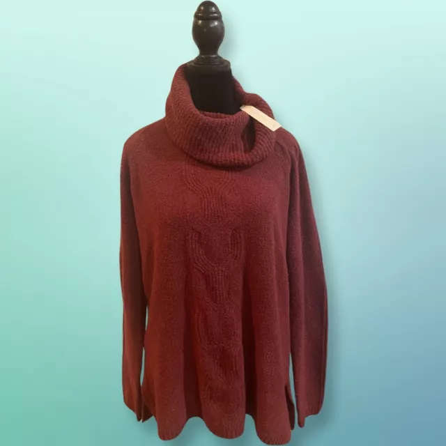 Caslon Womens Maroon Cowl Neck Sweater Size XS NWT from Nordstrom