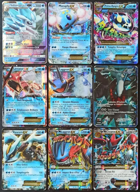 Lot of 9 Pokemon Cards Ex Mega GX Full-Art Promo - FR
