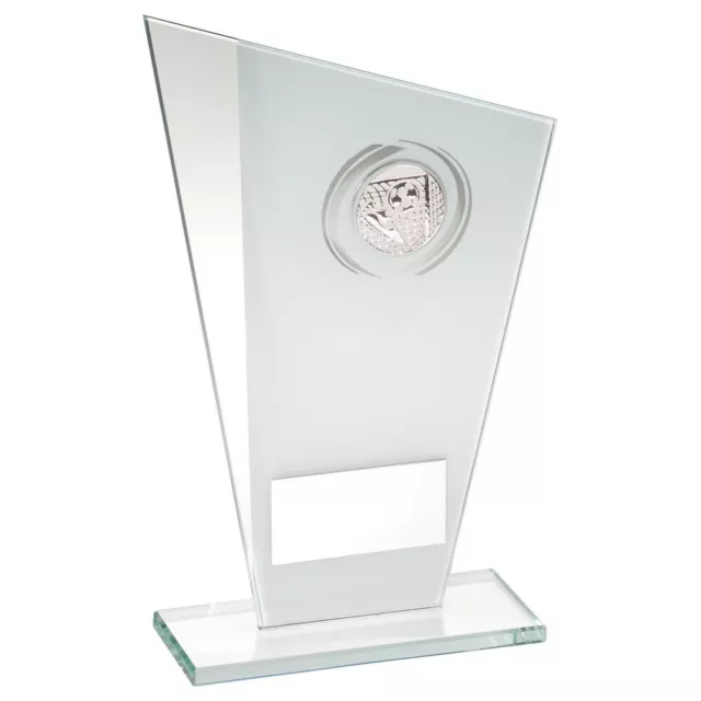 White/Silver Glass with Interchangeable Insert - Free Engraving - 3 Sizes