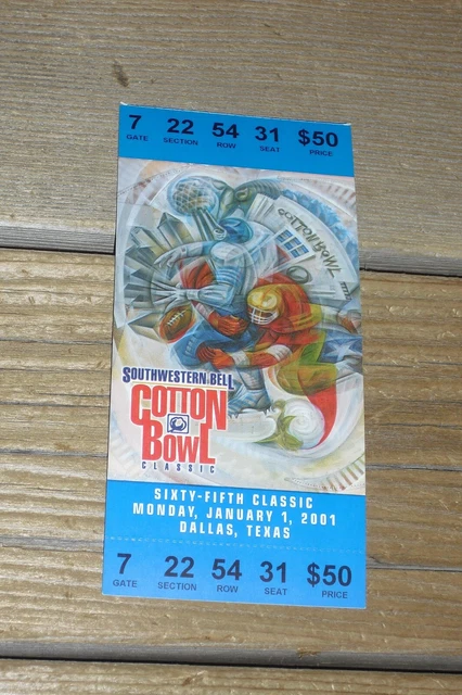 2001 Cotton Bowl - Kansas State Wildcats Vs Tennessee Volunteers - Full Ticket