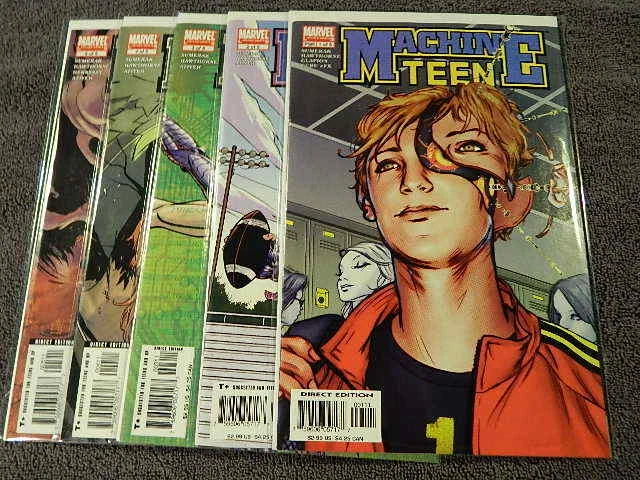 2005 MARVEL Comics MACHINE TEEN #1-5 Complete Limited Series Set - NM/MT