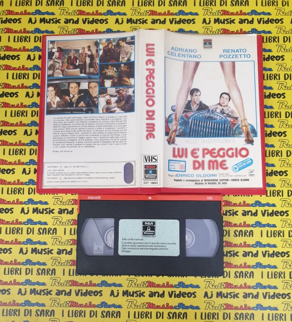 VHS FILM LUI E' PEGGIO DI ME adriano celentano renato pozzetto 1985 rca (F288) EUR 49,99 VHS FILM LUI E' PEGGIO DI ME adriano celentano renato pozzetto 1985 rca (F288) EUR 49,99