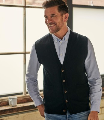 WOOLOVERS HERREN LAMMWOLLE Weste 