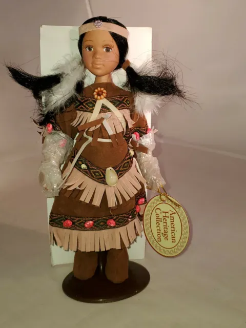 American Heritage Collection Native American Porcelain Doll in original box