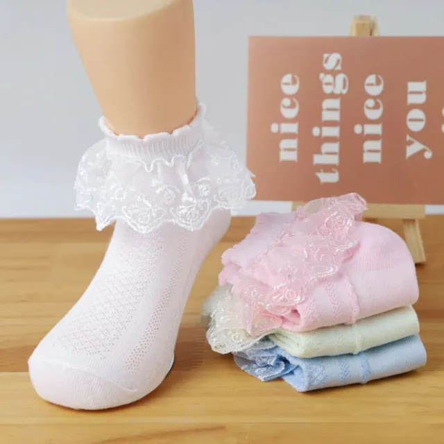 Super sottile Cute Ruffle Sock Baby Girl Bambini Calzini Ankle Frilly Toddle.