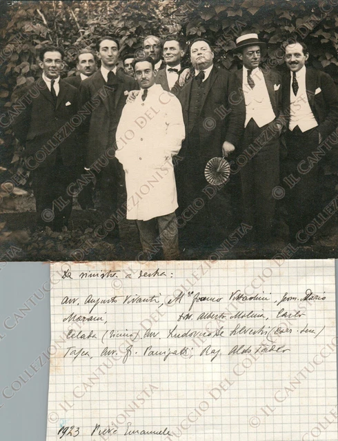 1923 Personaggi della vecchia Pavia Gita PIEVE EMANUELE Milano Fotografia