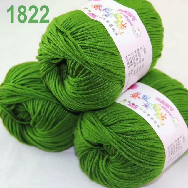 Sale 3 Balls x 50g DK Baby Soft Cashmere Silk Wool Hand Knitting Crochet Yarn 22