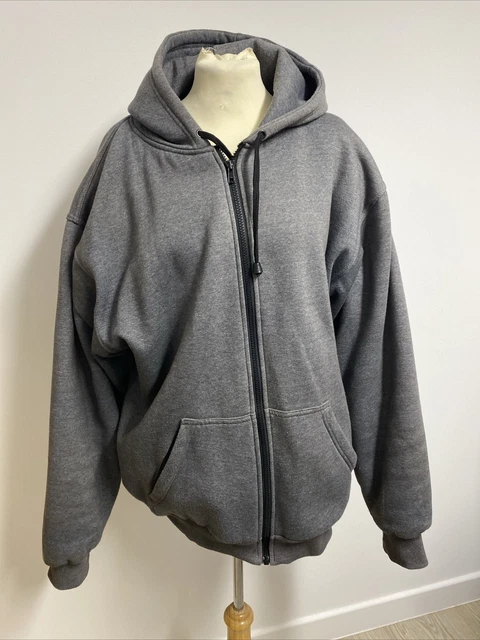 Bikers Gear Marke grau Hoodie Style Jacke mit Kevlar Schutz XL