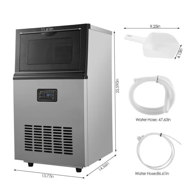 Built-in Commercial Ice Maker Stainless Steel Bar Restaurant Ice Cube  Machine