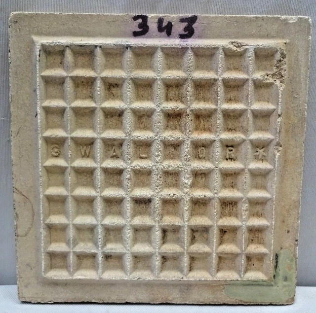 Tile Ceramic Vintage Saraswati Hindu Mythology Majolica India Gawalior Rare #343 3