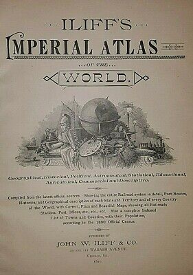Old Antique 1895 Atlas Map ~ SOUTH DAKOTA ~ Vintage Original ~ Free S&H 2
