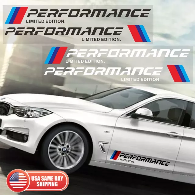 Performance Tricolor Stripes Car Door Waist Lines Sticker For Bmw