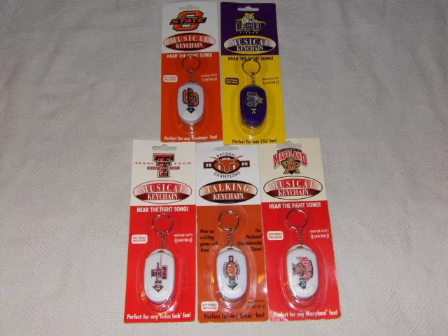 Ncaa Various Teams Talking Musical Keychains Lsu Texas Osu Notre Dame Nip