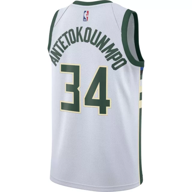 Canotta/Jersey Da Collezione-Basket Nba-Milwaukee Bucks-Antetokounmpo-Bianca