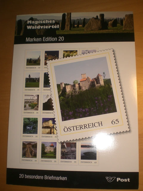 Österreich PM Sondermarken Bogen Magisches Waldviertel postfr in Mappe