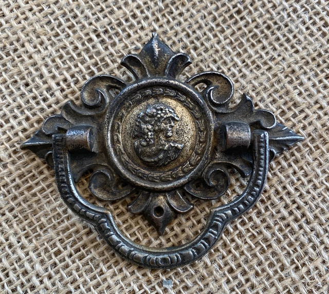 Drop Bail Pull Drawer Hardware Cabinet Cupboard Single Handle Knob Ornate
