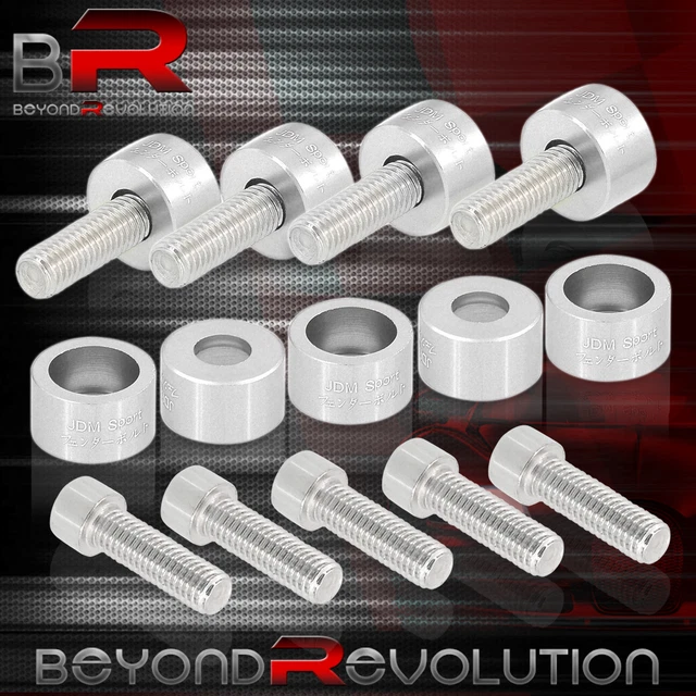 For Acura Honda JDM Silver 8MM Engine Header Cup Bolts Washer Kit